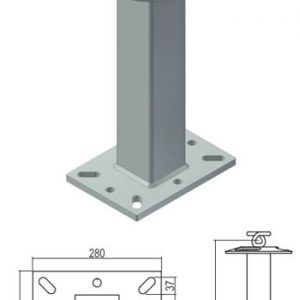 Torretta H 50 cm Base Piana 20X28 cm